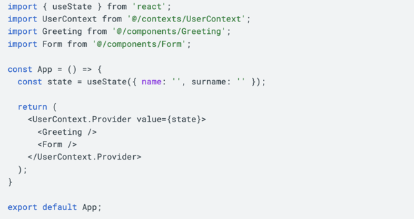 react js code