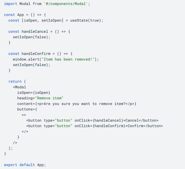 modal component